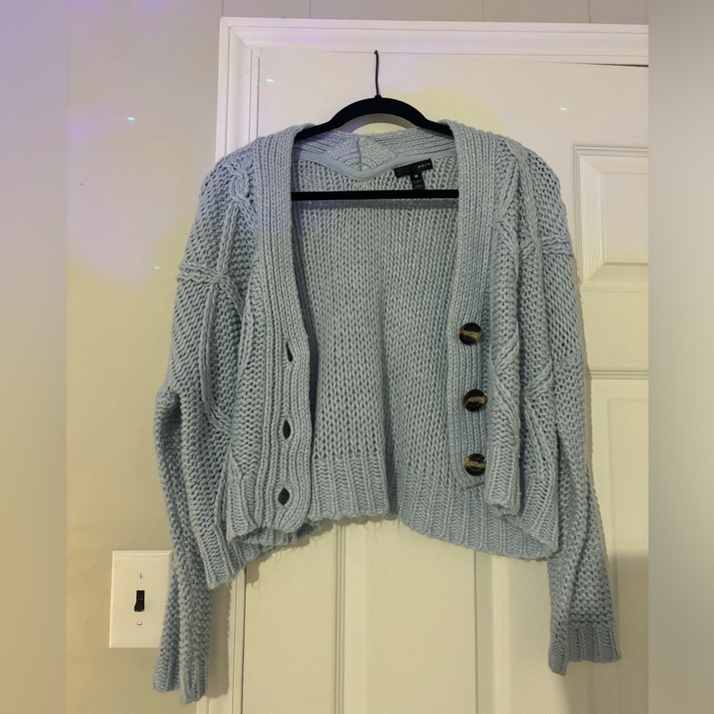 Aqua Baby Blue Cardigan.
